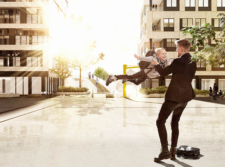 Som en del af den visuelle identitet, som Creative ZOO har designet til Frederiks Plads er dette key visual, der illustrerer pladsens mangfoldighed.